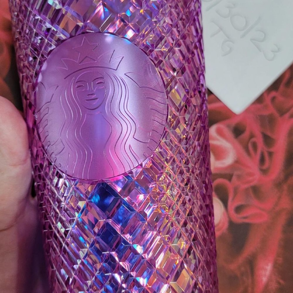 Starbucks cup, purple iridescent